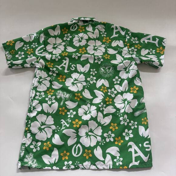 OAKLAND A'S Hawaiian Shirt Medium 2023 Promo SGA Kelly Green‎ Stomper MLB - Picture 6 of 9